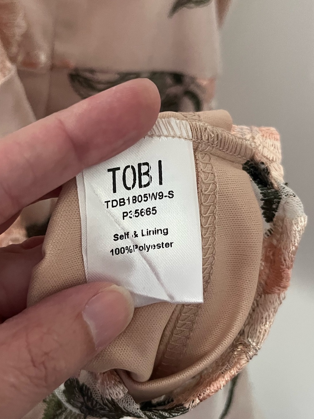 Tobi Embroidered Blush Floral Mini Dress Embellished Romantic Size Small - Picture 8 of 11